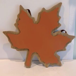 Simply Autumn Decor Leaf Wood n Metal 14” x 13”